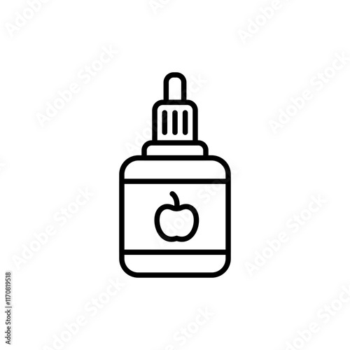Vape liquid outline icons, minimalist vector illustration ,simple transparent graphic element .Isolated on white background