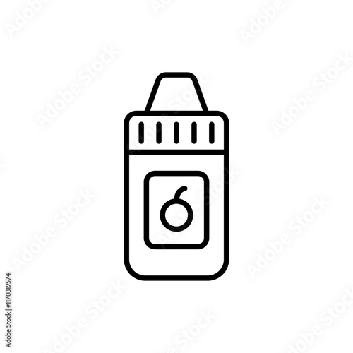 Vape liquid outline icons, minimalist vector illustration ,simple transparent graphic element .Isolated on white background