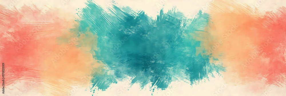Fototapeta premium colorful brush stroke seamless pattern with summer tones