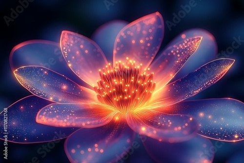 Enchanted Floral Glow: A Mystical Close-up