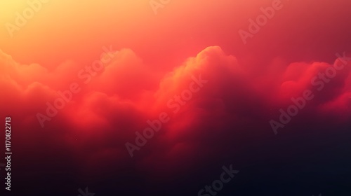 Fiery red sunset cloudscape. photo