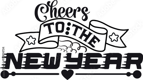 Happy new year 2025 svg cut file