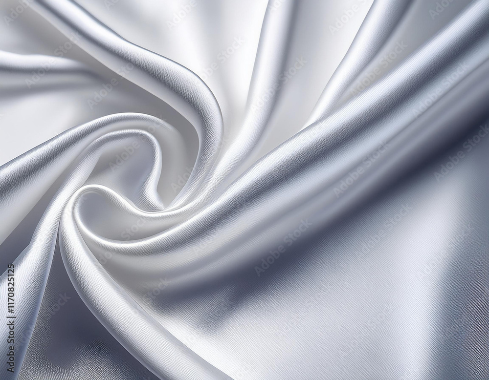 Fototapeta premium Abstract White Satin Silky Cloth for background, 