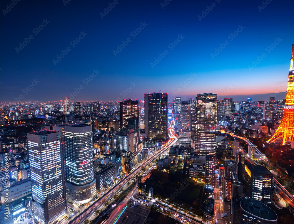 Obraz premium 都会の夜景