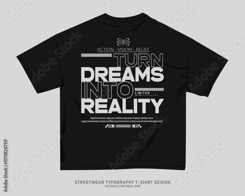 Streetwear T-shirt Design Vector, Typography Quotes Graphic T shirt for Print. Urban T-shirt Design for Print on Demand, Street Style. Merch Design, Clothing Design, Simple Graphic Tee Shirt