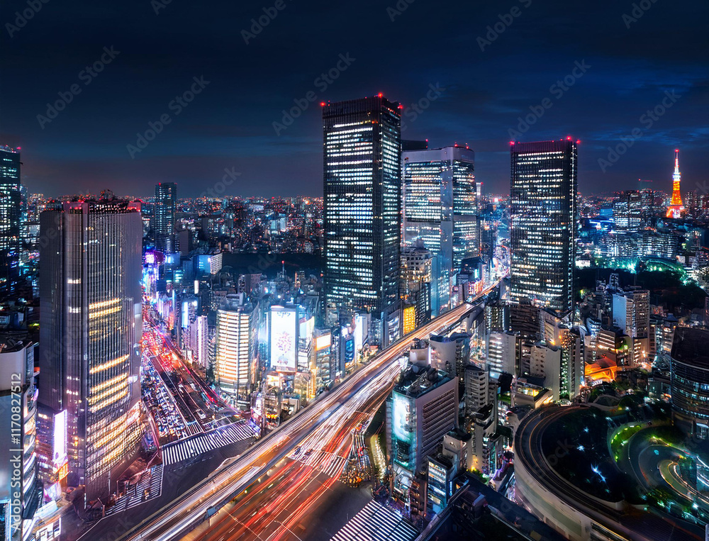Obraz premium 都会の夜景