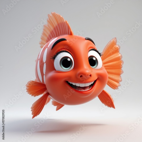 Cute cartoon fish illustration photo