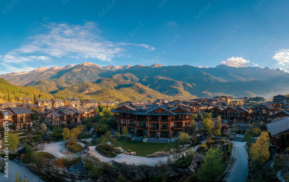 Fototapeta premium sunset over the lake