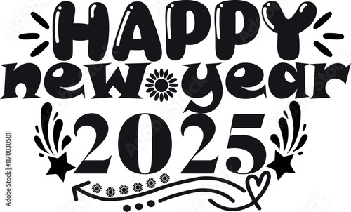 Happy new year 2025 cut file