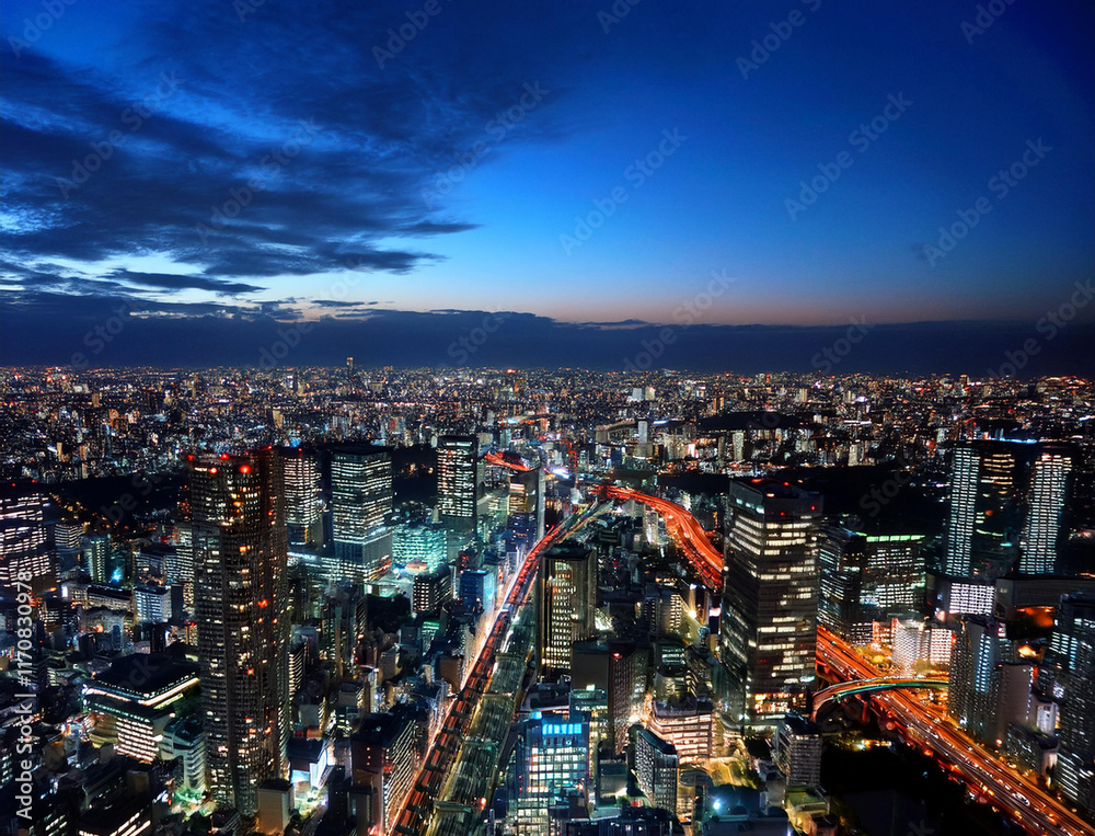 Obraz premium 都会の夜景