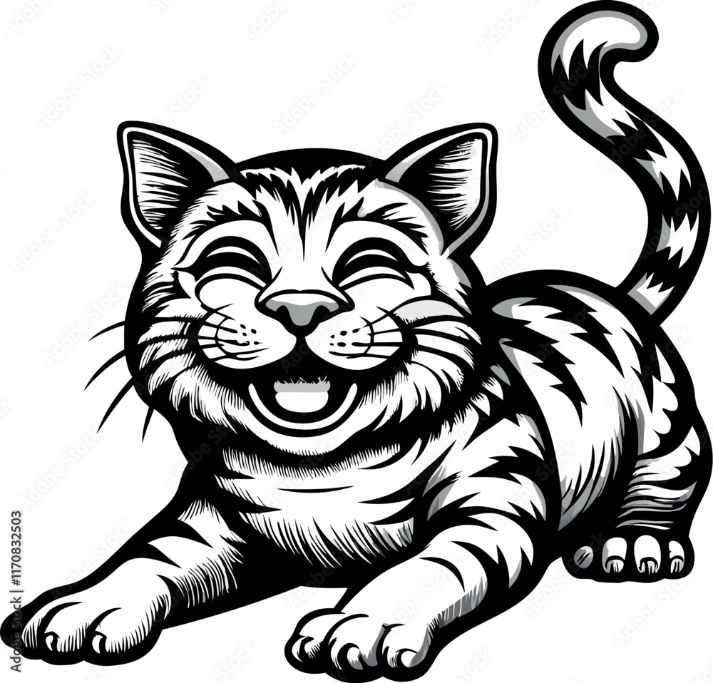 Obraz premium gatto che sorride