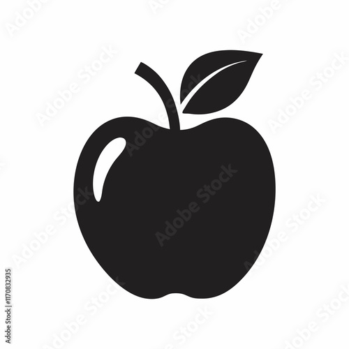 Minimalist Apple Silhouette Vector Design. photo