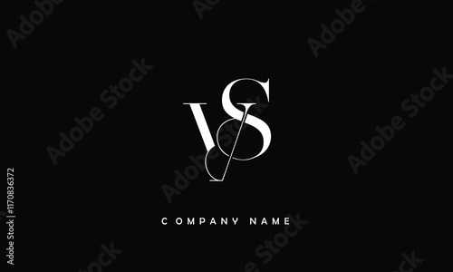 VS, SV, V, S Abstract Letters Logo Monogram