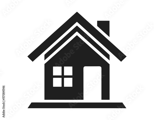 basic home symbol for architecture, construction, and housing projects