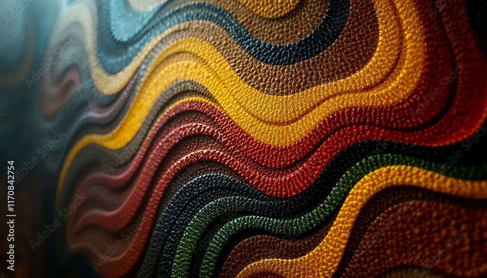 Textured Leather Waves: A Rich, Abstract Composition Textured Leather Waves: A Rich, Abstract Composition