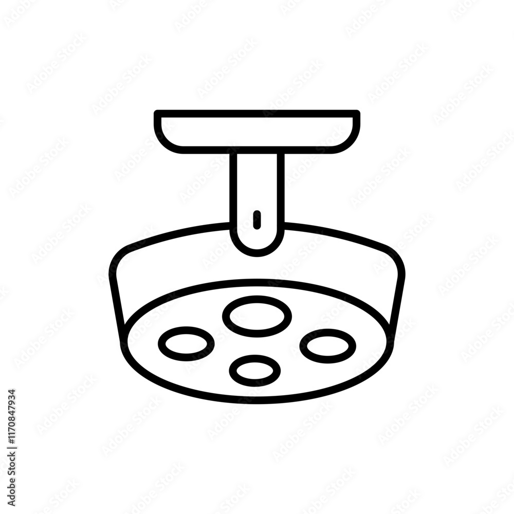 Surgery light outline icons, minimalist vector illustration ,simple transparent graphic element .Isolated on white background