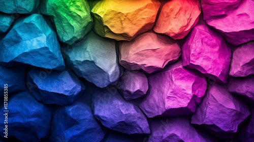 Vibrant Colorful Rock Wall Background