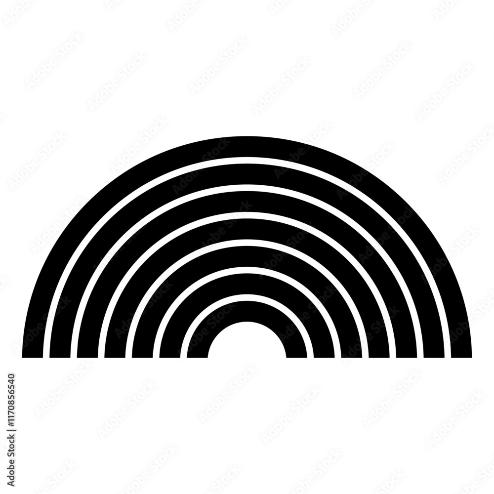 Fototapeta premium Rainbow icon vector. Bow illustration sign. Iris symbol or logo.