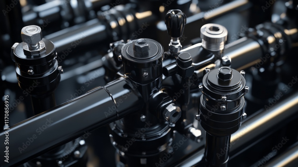Naklejka premium High-Detail Industrial Systems with Realistic Textures