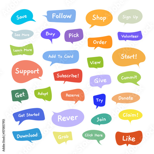 Speech Bubble CTA Text