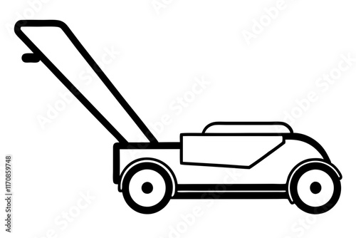 Modern lawn mower icon