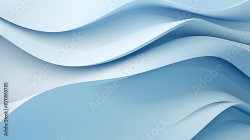 A minimalist design featuring a cool blue-toned abstract background.