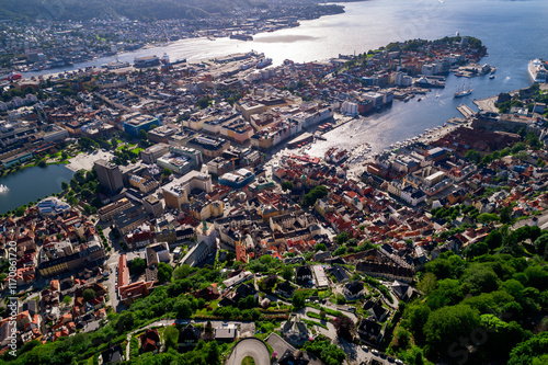 Bergen is a city and municipality in Hordaland on the west coast of Norway. photo