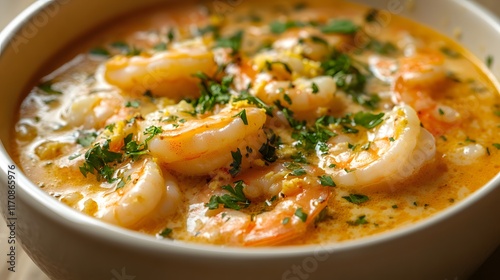 Wallpaper Mural Indulge in a Delicious Shrimp Scampi with Garlic Butter and Noodles, Garnished with Lemon and Parsley Torontodigital.ca