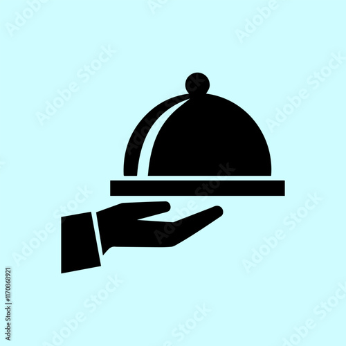 restaurant serving plates vectors illustration