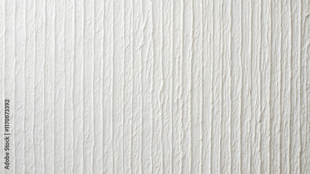 A textured white wall features vertical lines that create a modern aesthetic in this interior space, perfect for minimalist design. The smooth surface enhances the room's brightness A textured white wall features vertical lines that create a modern aesthetic in this interior space, perfect for minimalist design. The smooth surface enhances the room's brightness