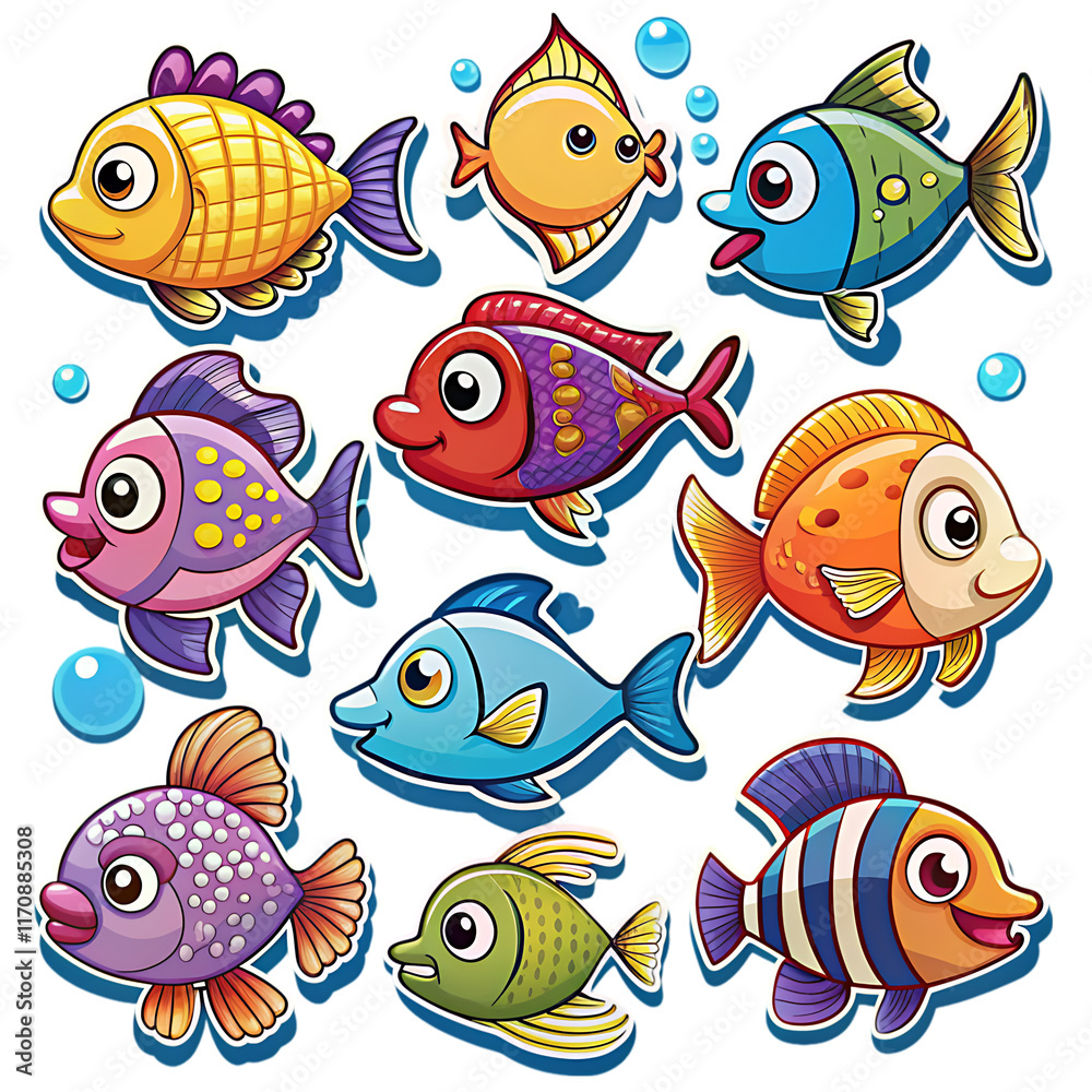 Fototapeta premium Funny stickers