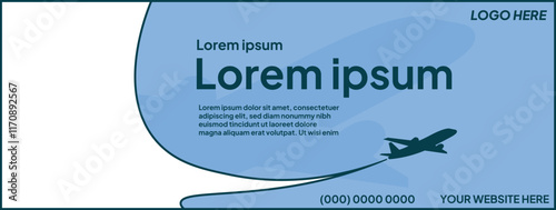 traveling banner, card. ticket design, simple and minimalist
