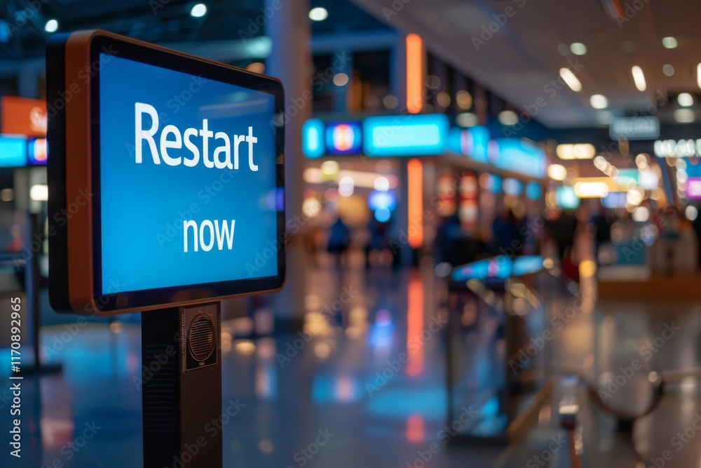 Obraz premium Digital Display Sign at Airport for Travel Information