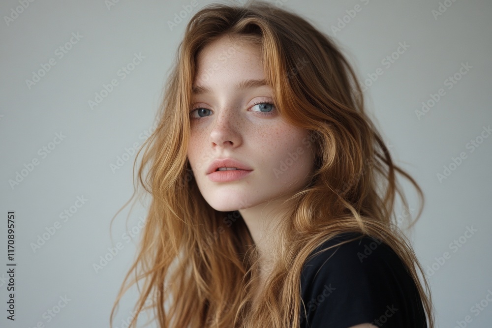 Captivating Woman Portrait with Natural Beauty Captivating Woman Portrait with Natural Beauty