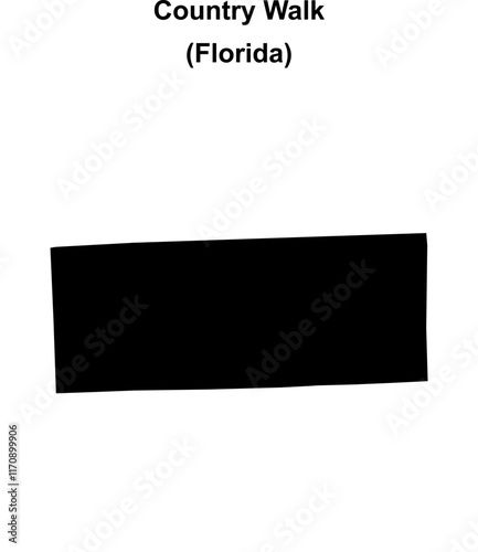 Country Walk (Florida) blank outline map
