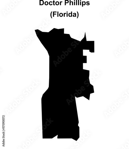 Doctor Phillips (Florida) blank outline map