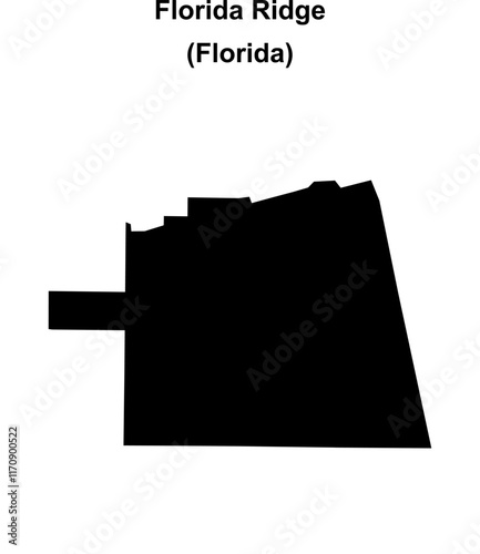 Florida Ridge (Florida) blank outline map