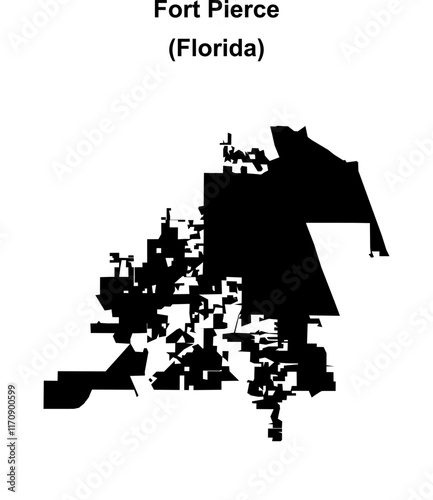 Fort Pierce (Florida) blank outline map