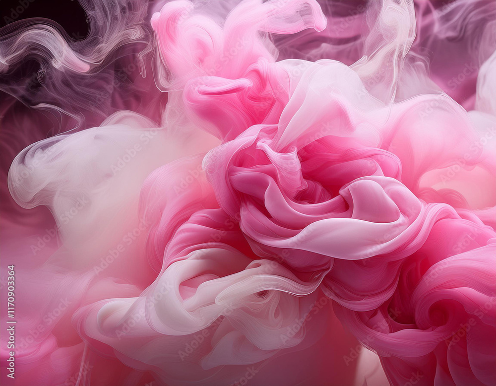 Fototapeta premium close up swirling pink and white smoke background
