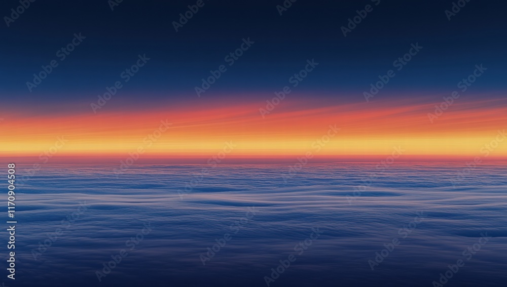 Obraz premium A beautiful sunset over the ocean with a few clouds in the sky