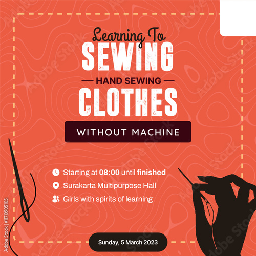 Sewing Workshop Social Media Poster Design