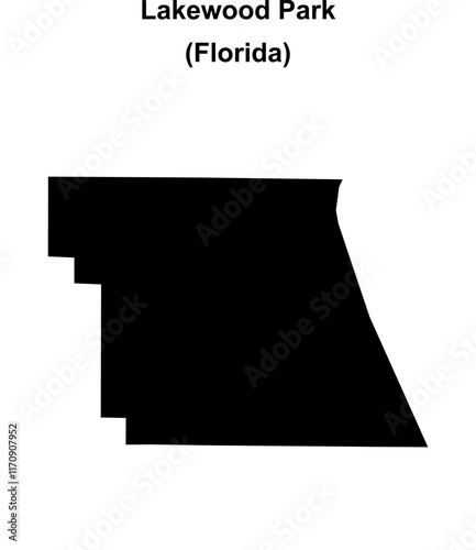 Lakewood Park (Florida) blank outline map