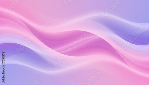 Wallpaper Mural Abstract soft waves in pastel pink and purple shades, creating a calming and elegant flow. Ideal for design projects or digital backgrounds. Torontodigital.ca