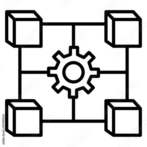 Blockchain Interoperability Icon