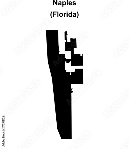 Naples (Florida) blank outline map
