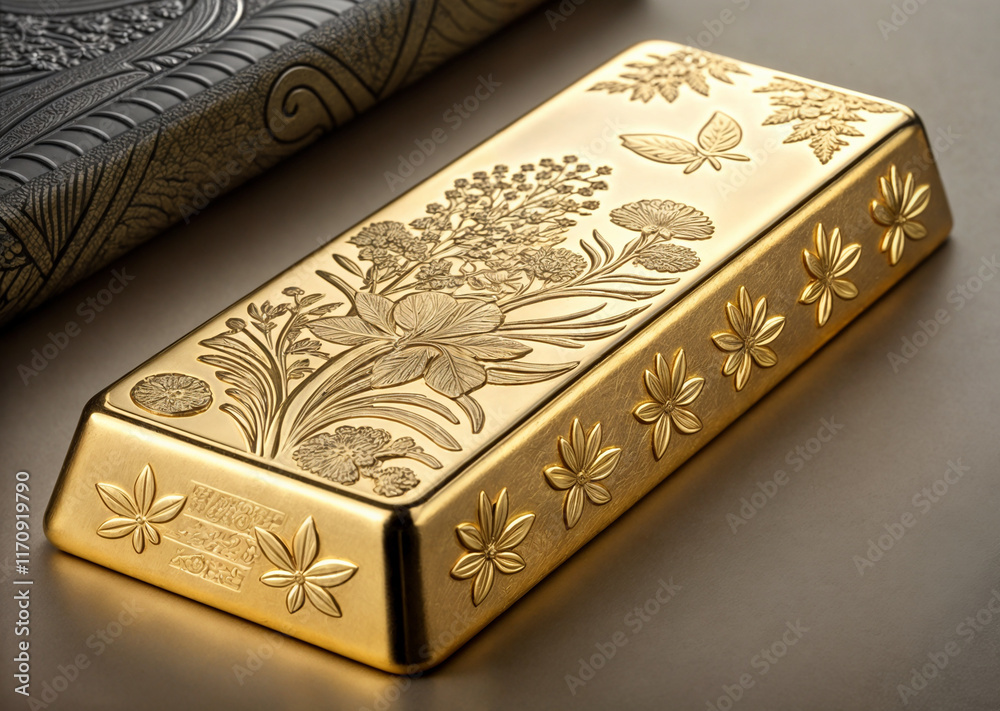 Fototapeta premium gold bar, with pattern