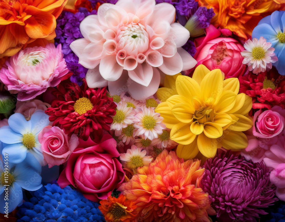 Fototapeta premium colorful flowers background in high quality