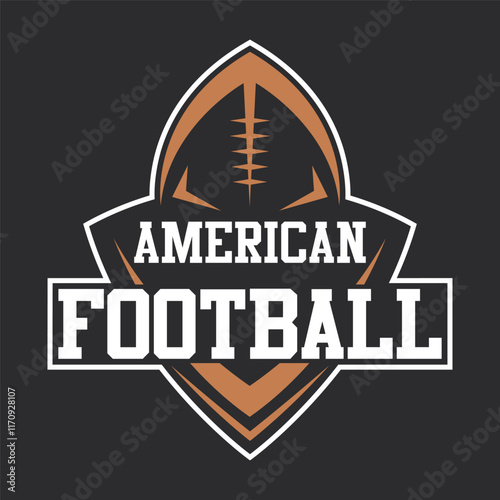 american football sports, original design typography, t-shirt graphics, vectors illustration photo