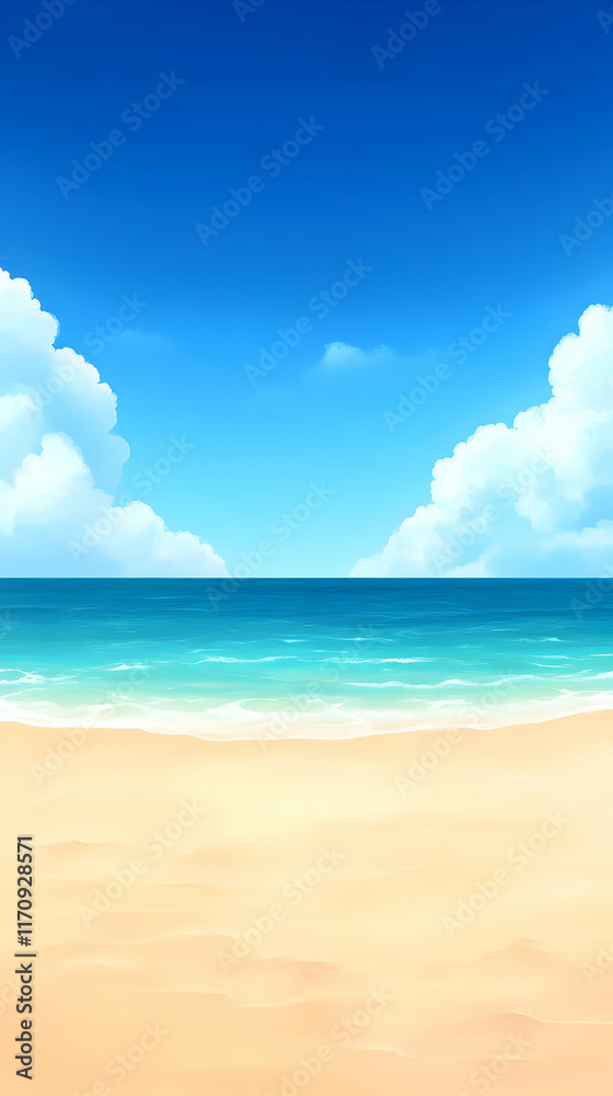 Fototapeta premium Summer Beach Illustration Background