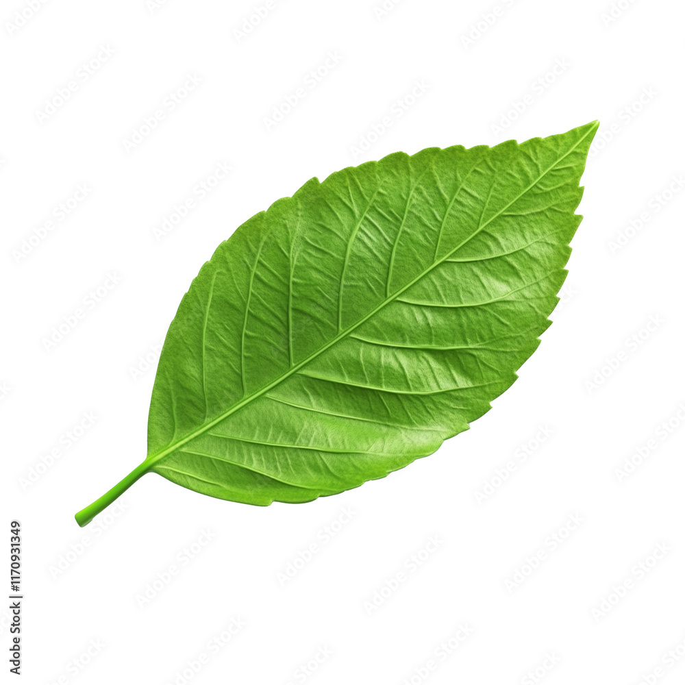 Obraz premium Green leaf isolated on white background